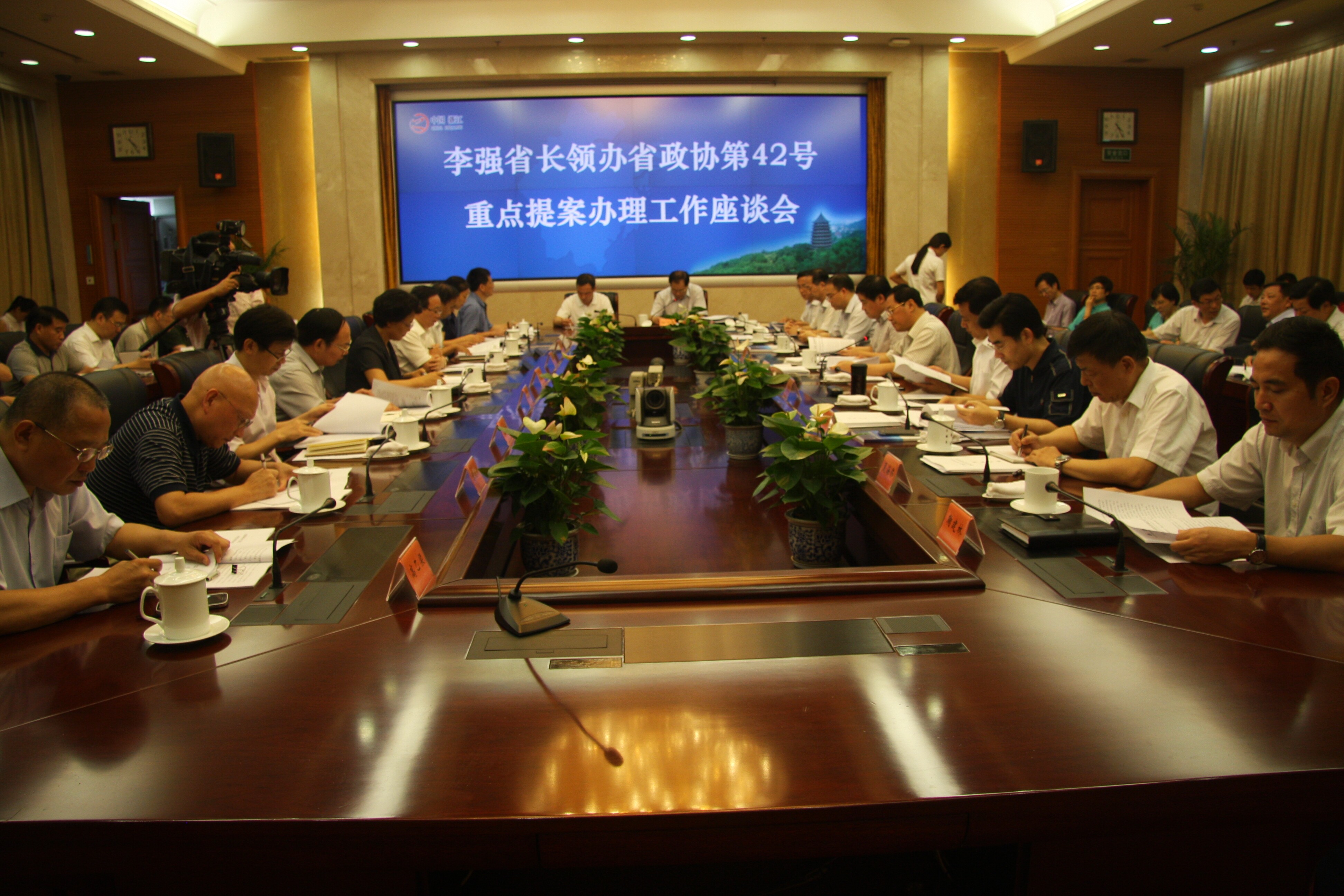 李强省长主持召开民建重点提案办理会